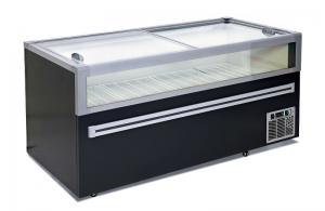 Wholesale Top Two Sliding Glass Door Chest Freezer Static Cooling Straight unit Restaurant supermarket convenience store from china suppliers