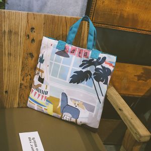 Wholesale Japanese lovely art canvas single-shoulder bag spray figure cross-body bag small fresh cartoon lady bag from china suppliers
