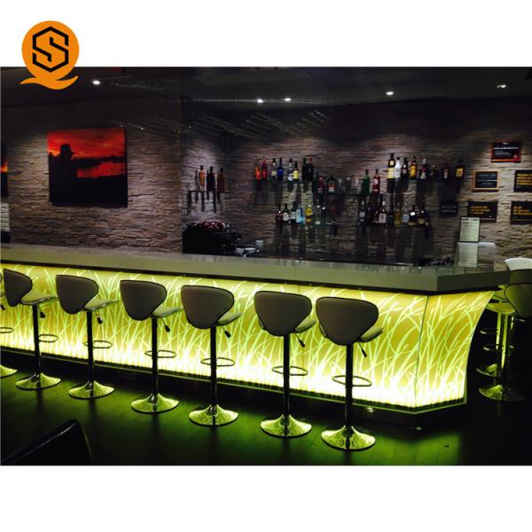 Quality OEM Processing Solid Surface Bar Counter Multiple Colors L Shaped Bar Counter for sale