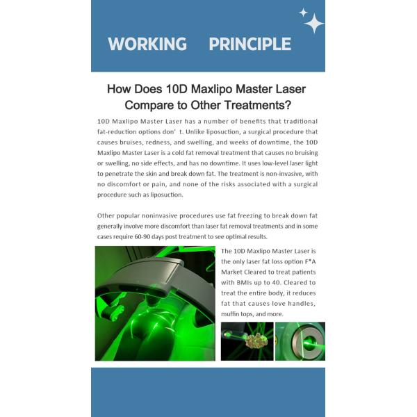 10d Maxlipo Master Lipolaser 635nm Red Light 532nm Green Light For Fast Fat Reduce Weight Loss