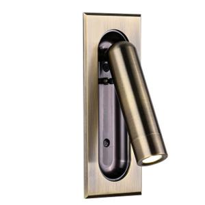 China Hidden Switch 3W Wall Mount Reading Lamp For Hotel on sale