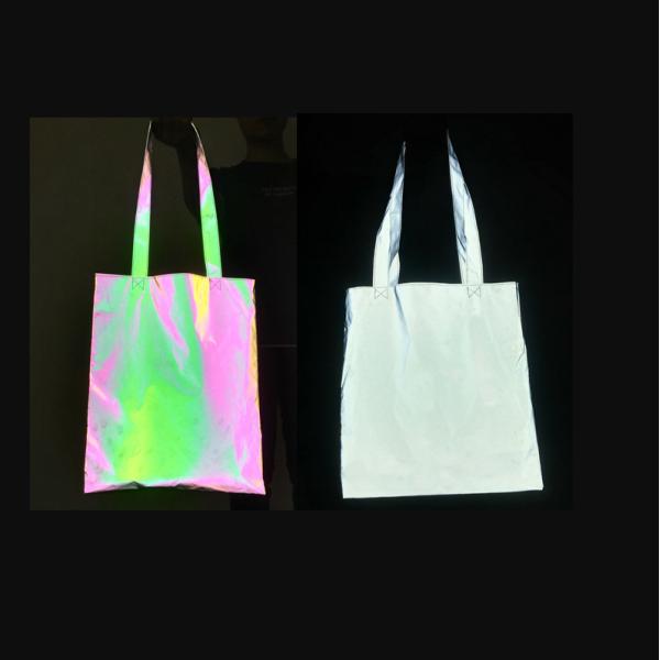 Holographic Hi Vis Reflective Backpack Cycling Light Recycled Polyester Cotton