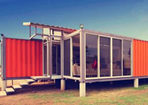 Multifunctional Portable Container House , White Prefab Container House For Restaurant