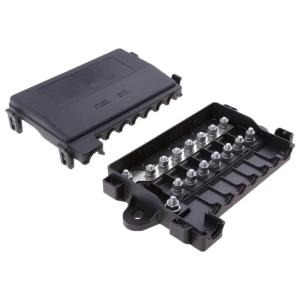 China ZC-1M7S Cross Heavy Duty Power Distribution DC 7 Way MIDI Fuse Box MEGA Fuse Block Holder For RV Car Boat Bus Accessory on sale