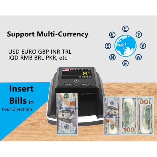 Auto MG Fluorescence Counterfeit Detector Machine 0.5s/Bill UV Light Money Checker 6w
