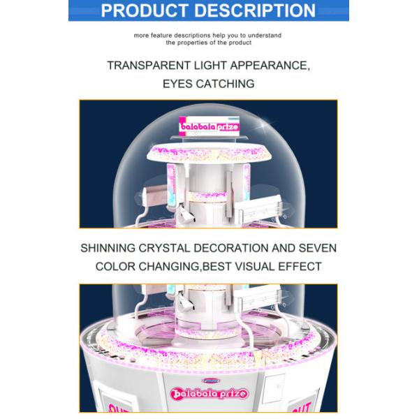 Funny Crane Claw Gift Vending Machine For Children Eco - Friendly Material