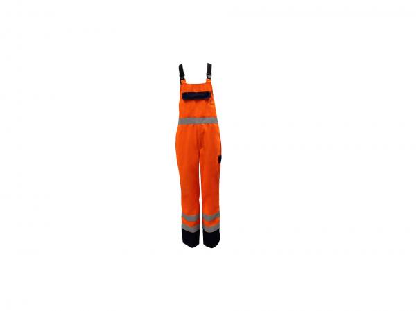 Quality Man 250GSM CVC Reflective Working Bib Overalls With Adjustable Braces Clasps buckles for sale