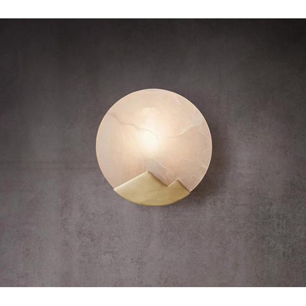 Modern wall lamp round glass bedroom bedside lamp designer light luxury lamp Nordic living room background wall lamp