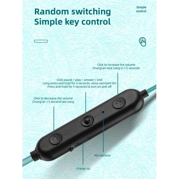 Wireless Neckband Bluetooth Headphone CVC 8.0 Noise Canceling Magnetic Earbuds