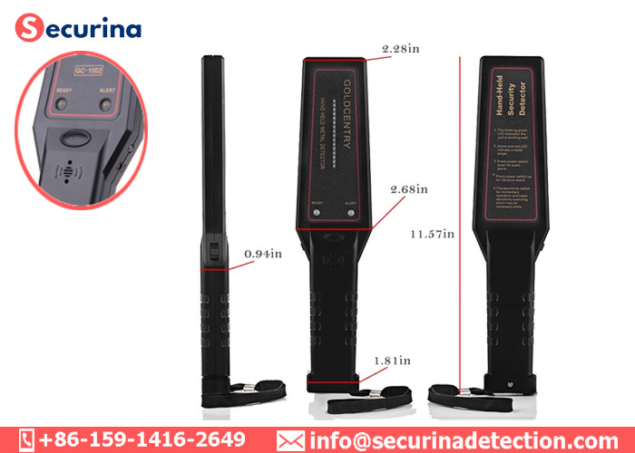 Metro Station Handheld Metal Detector Security Check High Sensitivity 9V Battery
