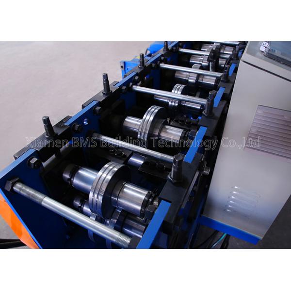 Shelf Plate Reinforcing Rib Steel Roll Forming Machine PLC With Touch Screen Control