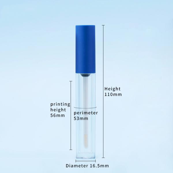 Unique Cosmetic Container Tube Empty Lip Gloss Tube Sky Blue Wine Red With Logo