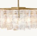 Lattice Rectangular Modern Glass Chandelier 49'' Ceiling Mounted