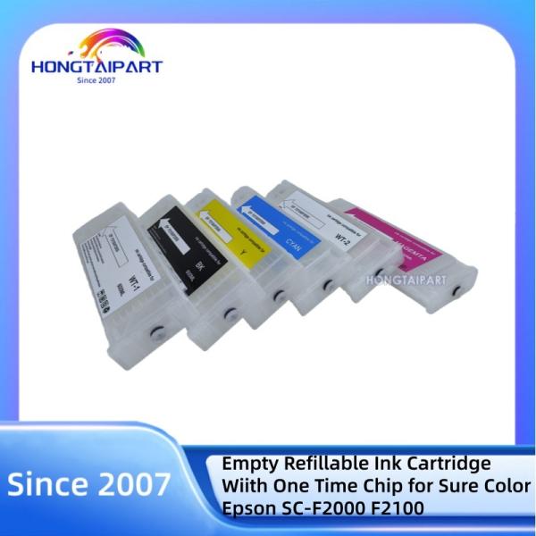 Wholesale 6PCS Epson SC-F2000 F2100 Refillable Ink Cartridge 600ml from china suppliers