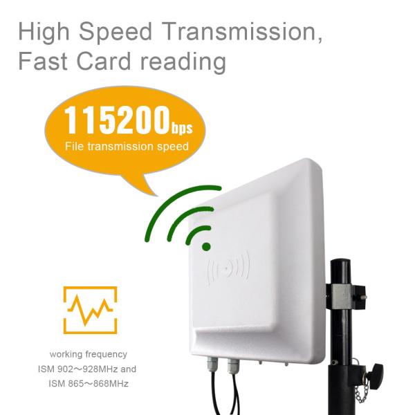 Quality RJ45 RS485 Long Range Uhf RFID Card Access Control 960 Mhz Build In 7 DBi Antenna for sale