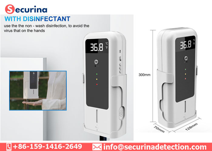 ABS Shell Portable Body Temperature Detection Hands Sanitizer Disinfection Station with Digital LED Screen