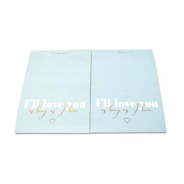 Customized Gold Foil Folded Thank You Card Envelope Greeting Cards Blank for Oem CMYK