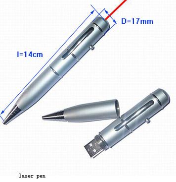 Quality Kongst custom usb laser pointer usb flash drive/pen usb for cooperation gift for sale