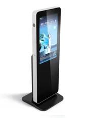 Interactive Digital Signage Kiosk , Black Color Vertical Digital Signage