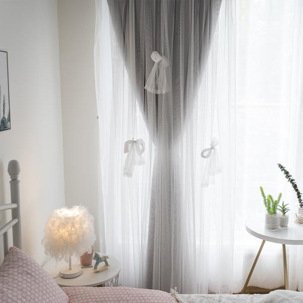 Blackout Plain Linen Fabric Living Room Curtain Material 200cm*240cm