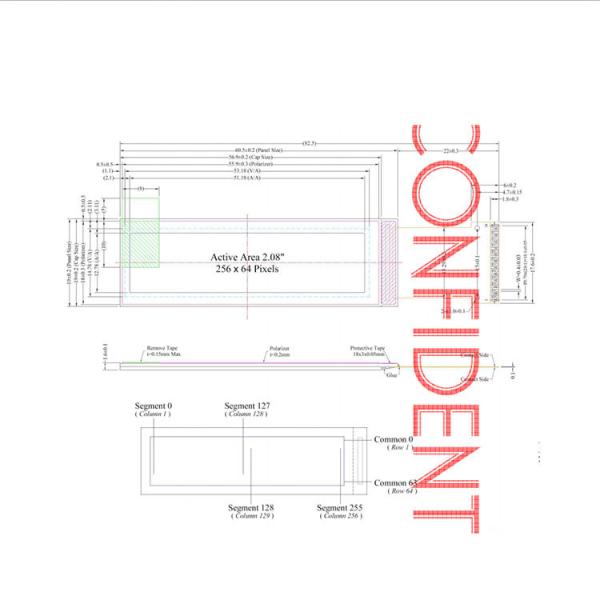 PMOLED display pin definition diagram