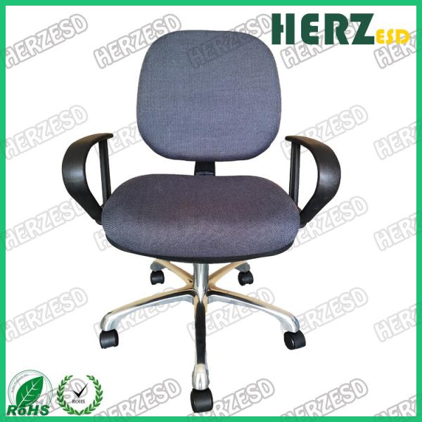 Quality Fabric Surface ESD Safe Chairs Grey Color For Electronic Office / Workshop for sale