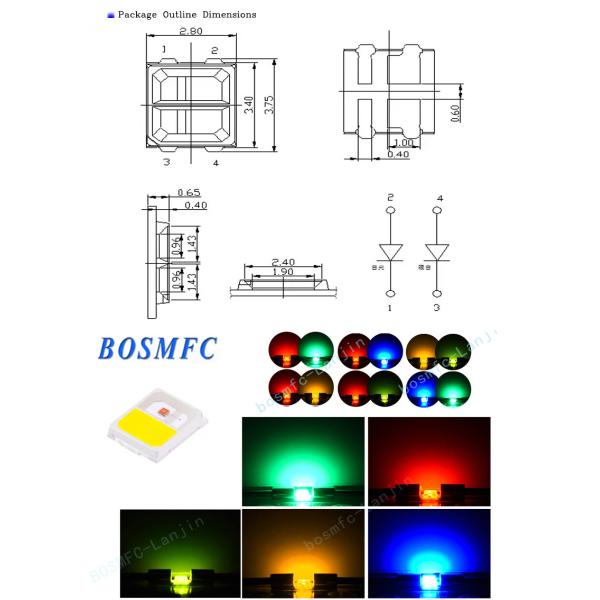 Bi color 2835 SMD Cool White and Red for Multipurpose LED Light Chips
