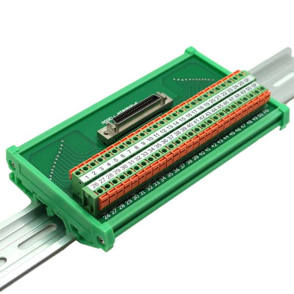 Quality SCSI 50 Pin Quick Connectors Spring Clamp Terminal Blocks Breakout Board Adapter for sale