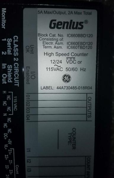 Quality IC660BBD120 BLOCK AUTOMATION GE FANUC HIGH SPEED COUNTER MODULE EMERSON for sale