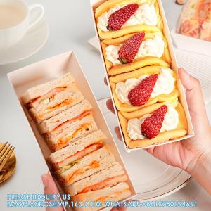 Wholesale Boxes With Clear Lids, Disposable Sandwich Boxes Rectangle To Go Food Containers For Bakery Desserts, Strawberries from china suppliers