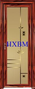 China Single Glazed Frosted Glass Interior Door , Custom Color Modern Interior Doors on sale