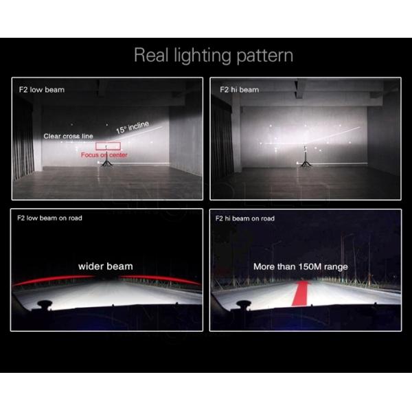 Single Beam 36W 6000LM Cree F2 Car LED Headlight Bulb