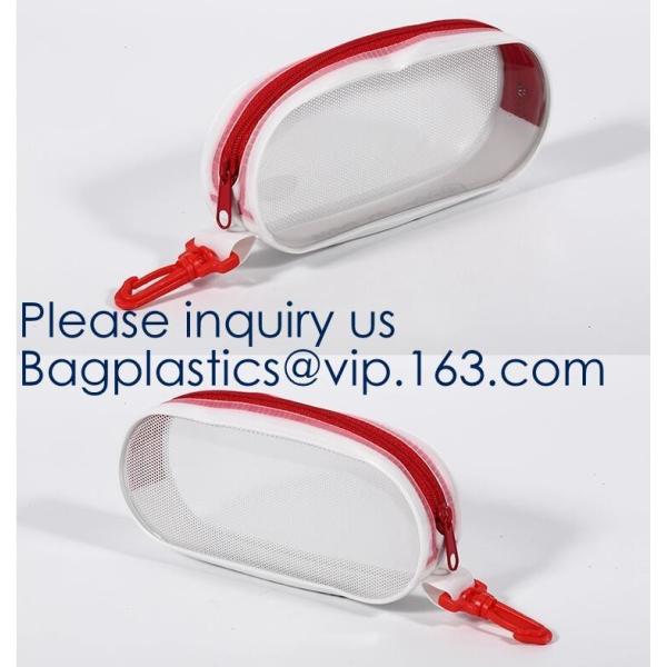 Fashion Travelling Heat-Sealed Clear EVA Cosmetic Bag With Yellow Snap Button And Rubber Handle Pouch By L'Oreal, Sedex