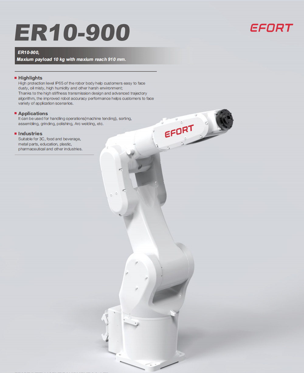 Desktop Robot In Handling Operations Machine Tending Sorting Assembling Grinding Polishing For 3C Metal Parts ER10-900