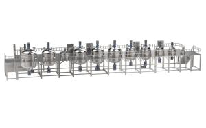 Industrial Homogenizer Toothpaste Making Machine With High Shear Mixer