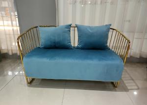 China Stable No Shaking 123cm 76cm Wrought Iron Settee on sale