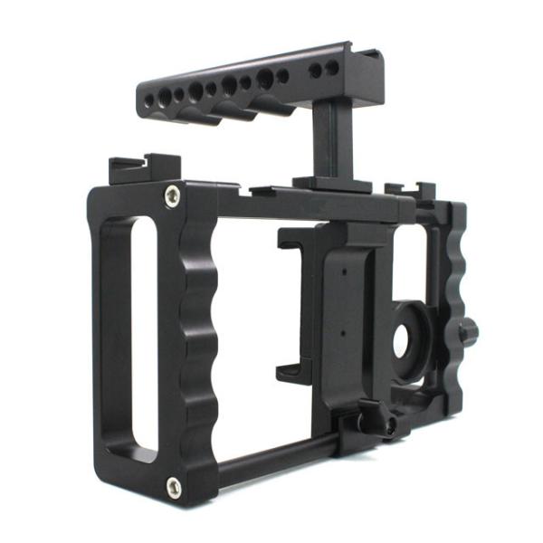 Professional Shooting Camera Lens Attachment , Aluminum Dslr Camera Cage Kit