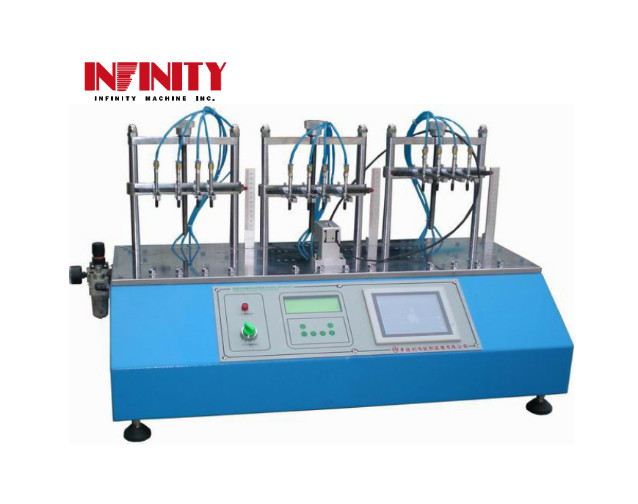 Pneumatic key life test machine 4 stations Button Durability Keystroke Tester Air Cylinder Stroke Pneumatic IEC60068-2-68