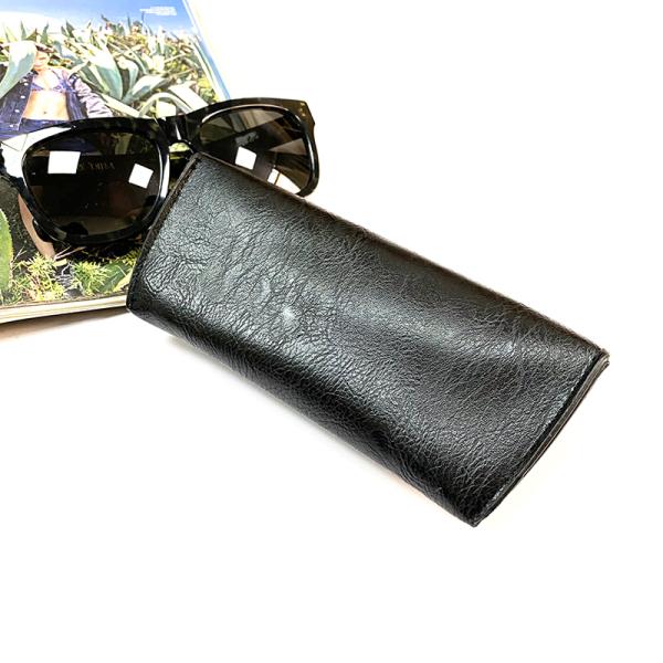 2020 fashion eyewear bag black glasses pouch custom private logo pu leather soft sunglasses case