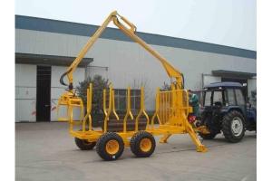 China ZM12006 Log trailer with crane on sale