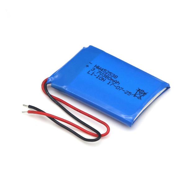 Quality Custom Polymer Battery PL452538 380mAh 3.7V Lithium Ion Polymer Battery Pack for sale