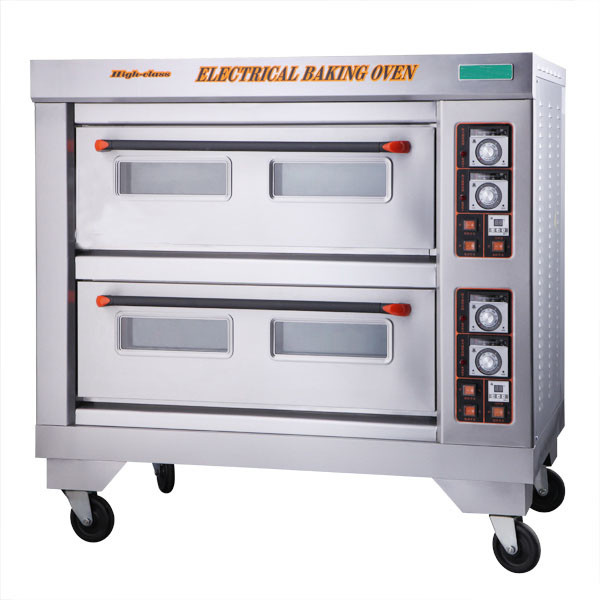 380V Electric Industrial Baking Oven Double Deck 0.6mm Plate Layer Controlled Individually
