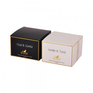 Wholesale White Black Candle Packaging Box Straight Tuck End Type With Cutout Window from china suppliers