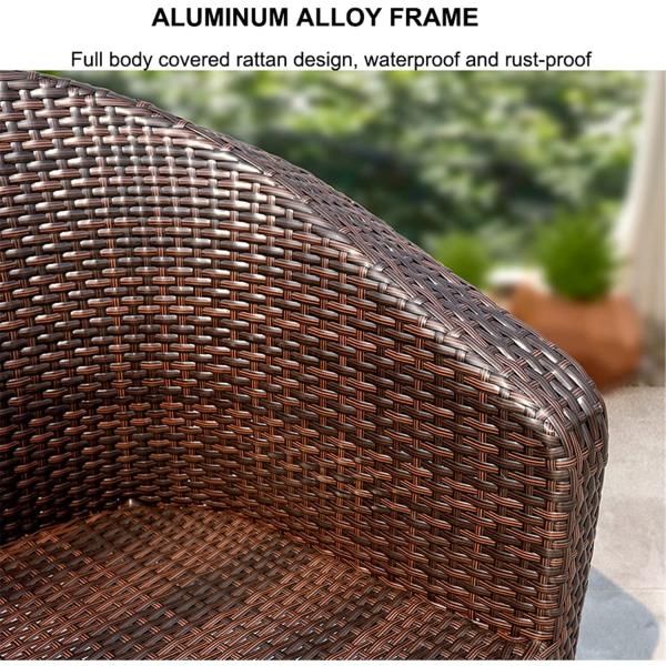 Modern Backyard Bistro Table And Chairs Set Glass Top Coffee Table