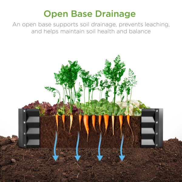 Anti Rusting 100cm Raised Metal Garden Bed For Herbs