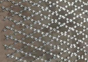 Flat Blade Concertina Razor Wire Fence 1.2m-2.4m Mesh width