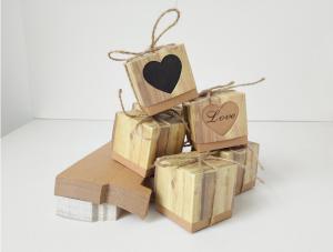 Wholesale Tiled Out Wood Grain Paper Laser Cut Wedding Favor Boxes from china suppliers