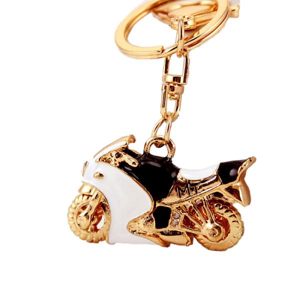 motorcycle Rhinestone Key Chain 6cm x 6cm Luxury Crystal Pendant