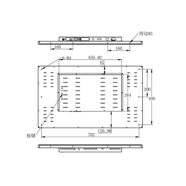 32-Inch Windows Touch Embedded Monitor for Control Rooms, Logistics Displays, Surveillance Systems, and Public Transportation Interfaces