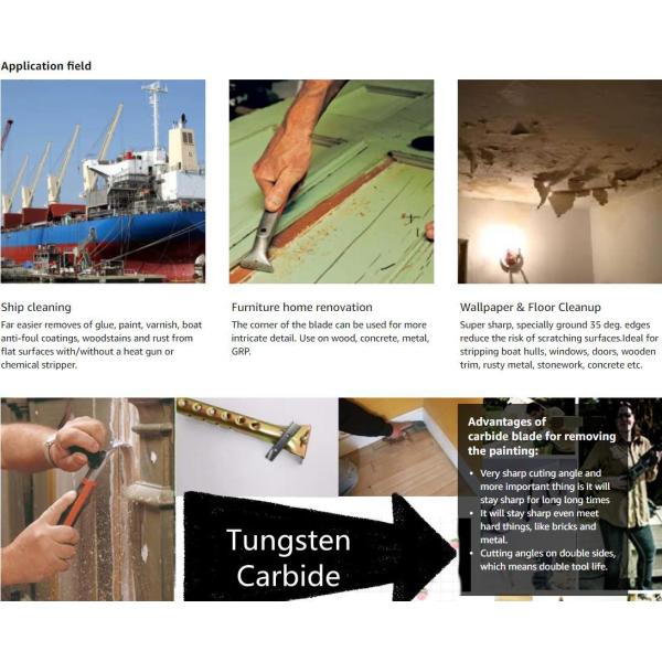 50mm 60mm Tungsten Carbide Paint Scraper Blades For Removing Glue